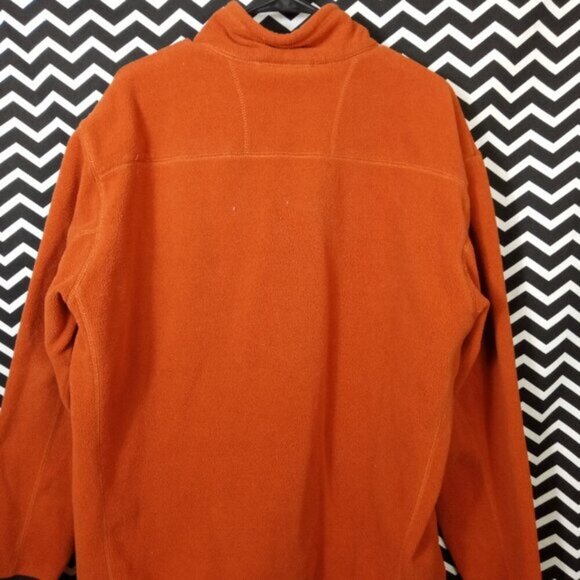 TIMERBLAND burnt Orange pullover fleece style sweater jacket mens XL - b2 - Picture 3 of 4